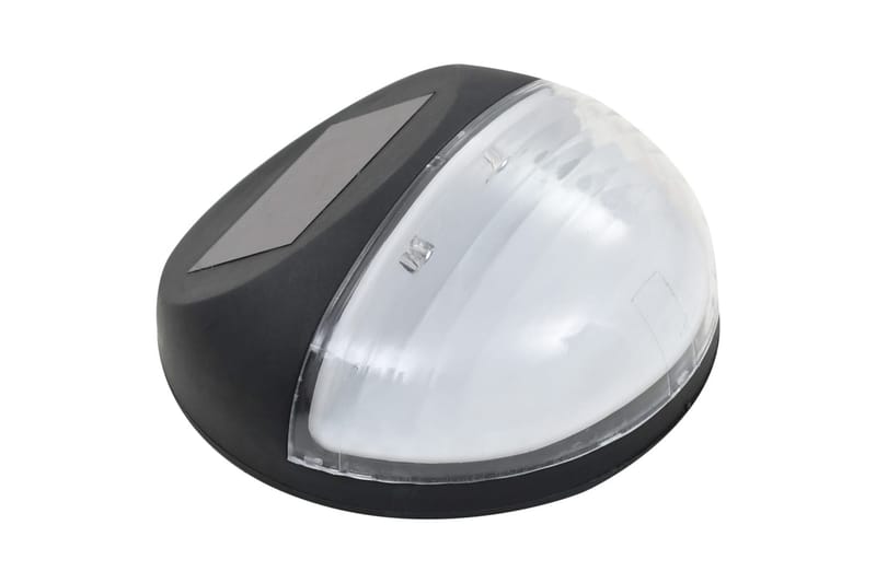 Sollampa vägg LED set 12 st rund svart - Svart - Belysning - Utomhusbelysning - Solcellslampa & solcellsbelysning