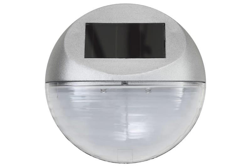 Soldrivna vägglampor 24 st LED runda silver - Silver - Fasadbelysning