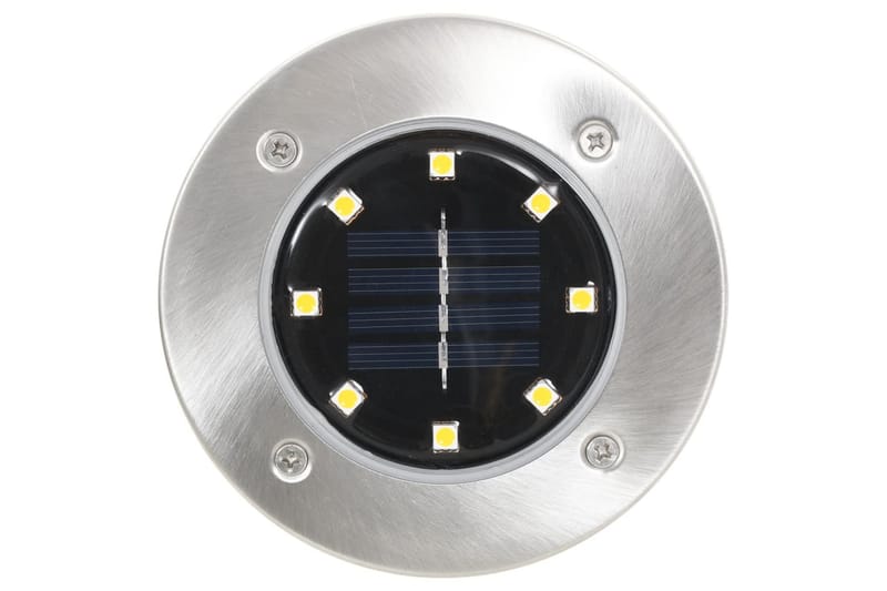 Marklampor soldrivna 8 st LED RGB-färg - Stål/Svart - Belysning - Utomhusbelysning - Spotlights utomhus