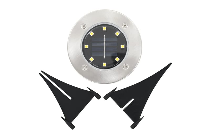 Marklampor soldrivna 8 st LED RGB-färg - Stål/Svart - Belysning - Utomhusbelysning - Spotlights utomhus