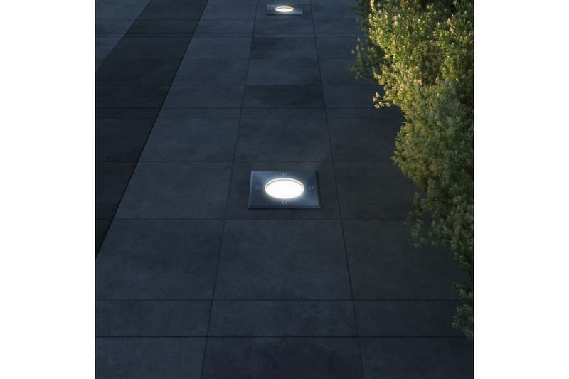 Markspotlights med 3 st fyrkantiga - Svart - Spotlights utomhus