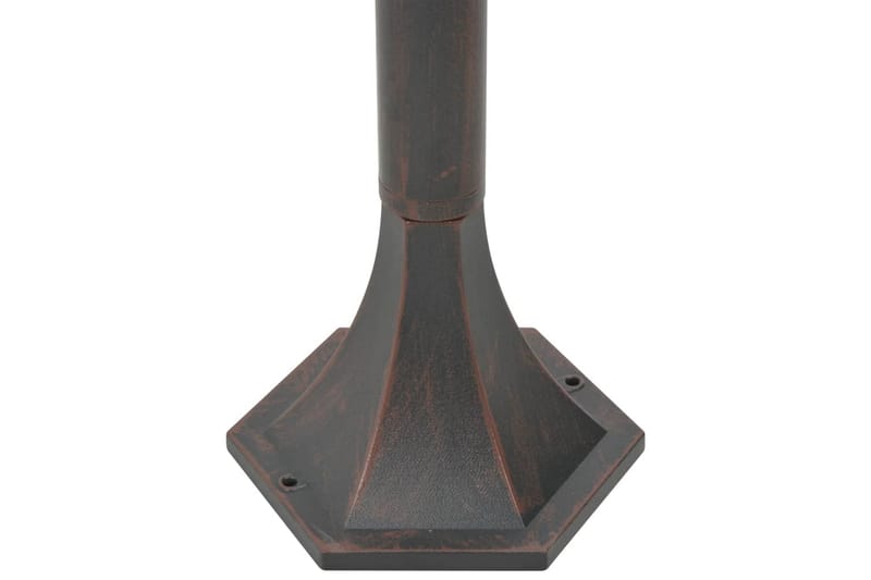 Lyktstolpar för trädgård 6 st E27 110 cm aluminium brons - Brun - Belysning - Utomhusbelysning - Stolplyktor & grindlyktor