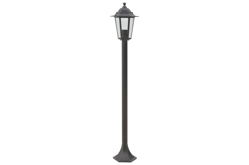 Lyktstolpar för trädgård 6 st E27 110 cm aluminium brons - Brun - Belysning - Utomhusbelysning - Stolplyktor & grindlyktor