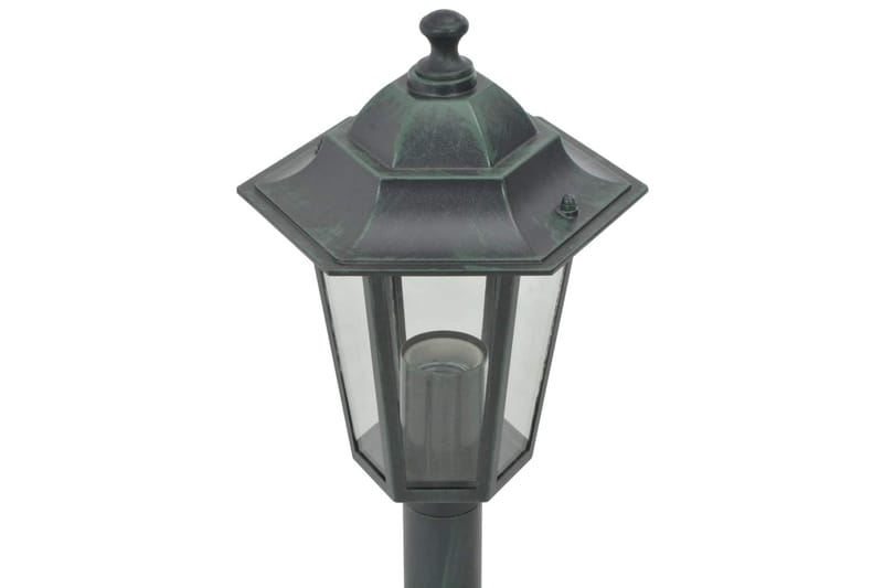 Lyktstolpar för trädgård 6 st E27 110 cm aluminium mörkgrön - Grön - Belysning - Utomhusbelysning - Stolplyktor & grindlyktor