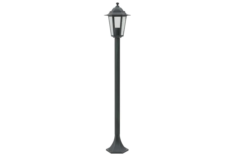 Lyktstolpar för trädgård 6 st E27 110 cm aluminium mörkgrön - Grön - Belysning - Utomhusbelysning - Stolplyktor & grindlyktor