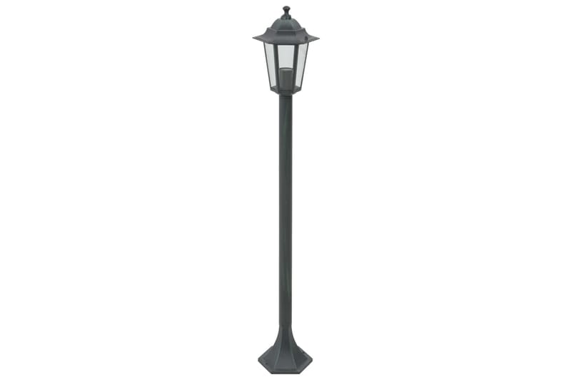 Lyktstolpar för trädgård 6 st E27 110 cm aluminium mörkgrön - Grön - Belysning - Utomhusbelysning - Stolplyktor & grindlyktor