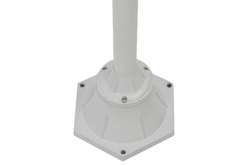 Lyktstolpe för trädgård E27 220 cm aluminium 2 lyktor vit - Vit - Belysning - Utomhusbelysning - Stolplyktor & grindlyktor