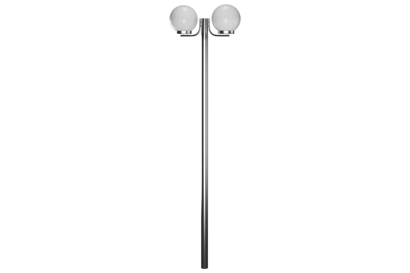 Trädgårdslampa 2 lampor 220 cm - Vit - Belysning - Utomhusbelysning - Stolplyktor & grindlyktor