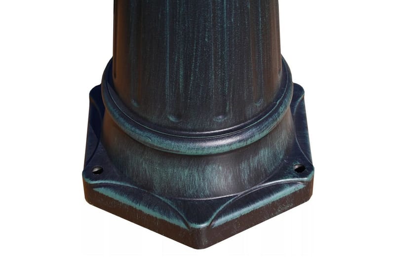 Trädgårdslampa 3 armar 230 cm mörkgrön/svart aluminium - Grön - Belysning - Utomhusbelysning - Stolplyktor & grindlyktor