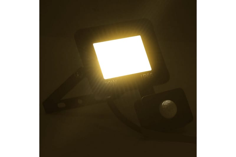 Strålkastare med sensor 20 W LED varmvit - Svart - Belysning - Utomhusbelysning - Strålkastare