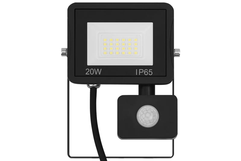 Strålkastare med sensor 20 W LED varmvit - Svart - Belysning - Utomhusbelysning - Strålkastare