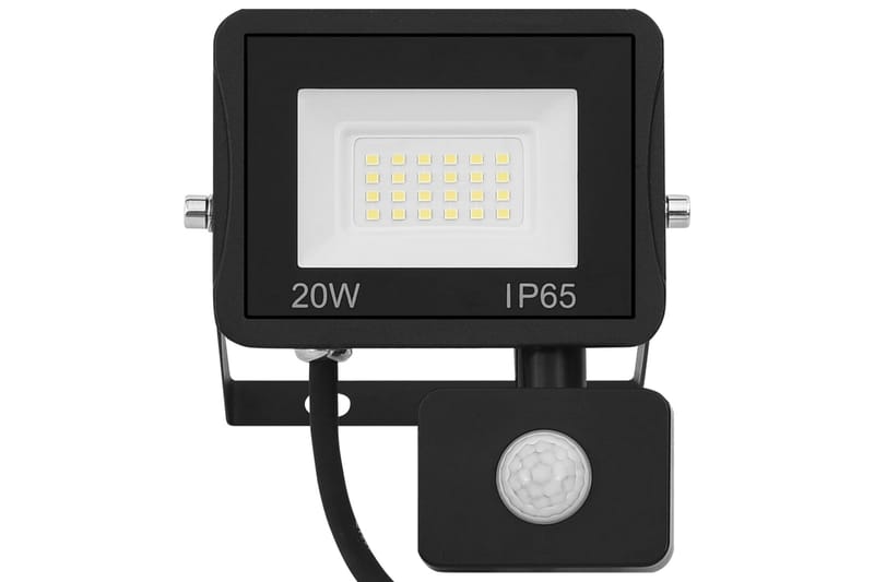 Strålkastare med sensor 20 W LED varmvit - Svart - Belysning - Utomhusbelysning - Strålkastare