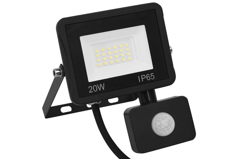 Strålkastare med sensor 20 W LED varmvit - Svart - Belysning - Utomhusbelysning - Strålkastare
