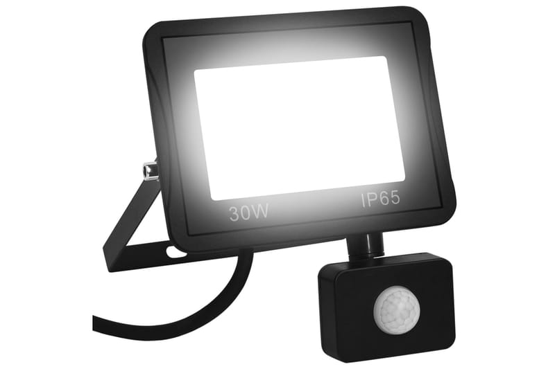 Strålkastare med sensor 30 W LED kallvit - Svart - Belysning - Utomhusbelysning - Strålkastare