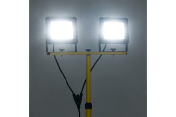 Strålkastare med stativ 2x100 W LED kallvit - Svart - Belysning - Utomhusbelysning - Strålkastare