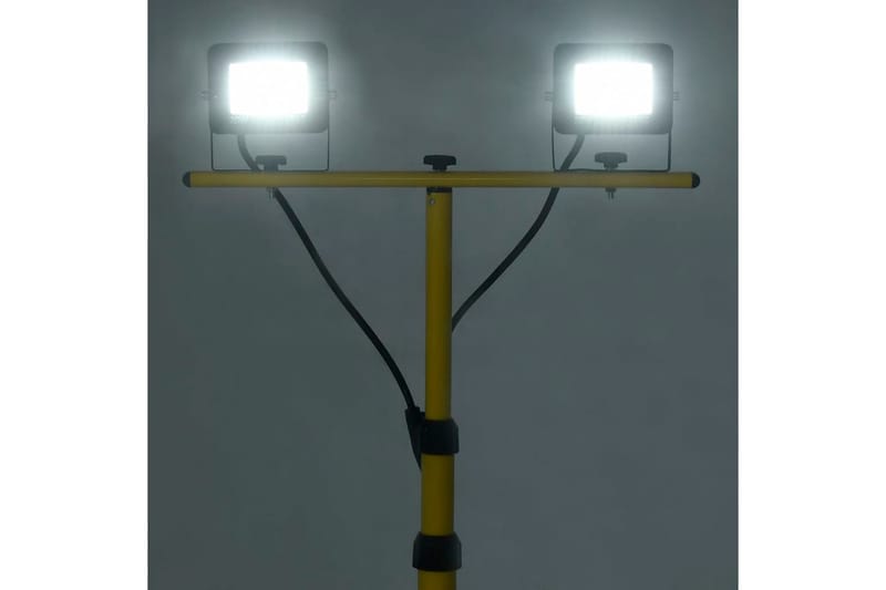 Strålkastare med stativ 2x20 W LED kallvit - Svart - Belysning - Utomhusbelysning - Strålkastare