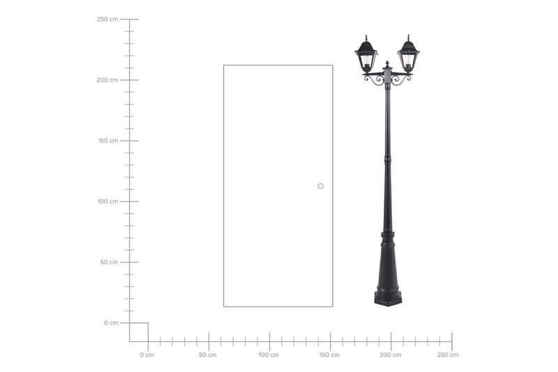 Sukri Lyktstolpe 222 cm - Svart - Belysning - Utomhusbelysning - Stolplyktor & grindlyktor