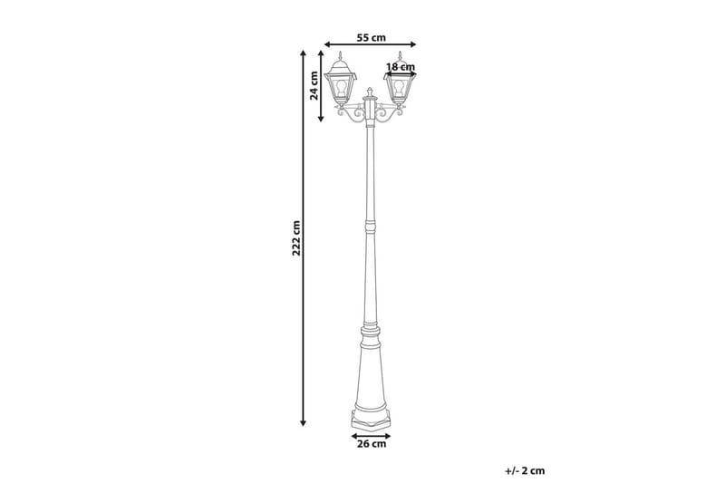 Sukri Lyktstolpe 222 cm - Svart - Belysning - Utomhusbelysning - Stolplyktor & grindlyktor