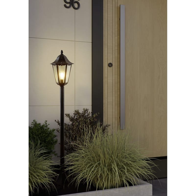 Trädgårdslykta Navedo - Svart/Silverpatina, 1200 mm - Belysning - Utomhusbelysning - Stolplyktor & grindlyktor