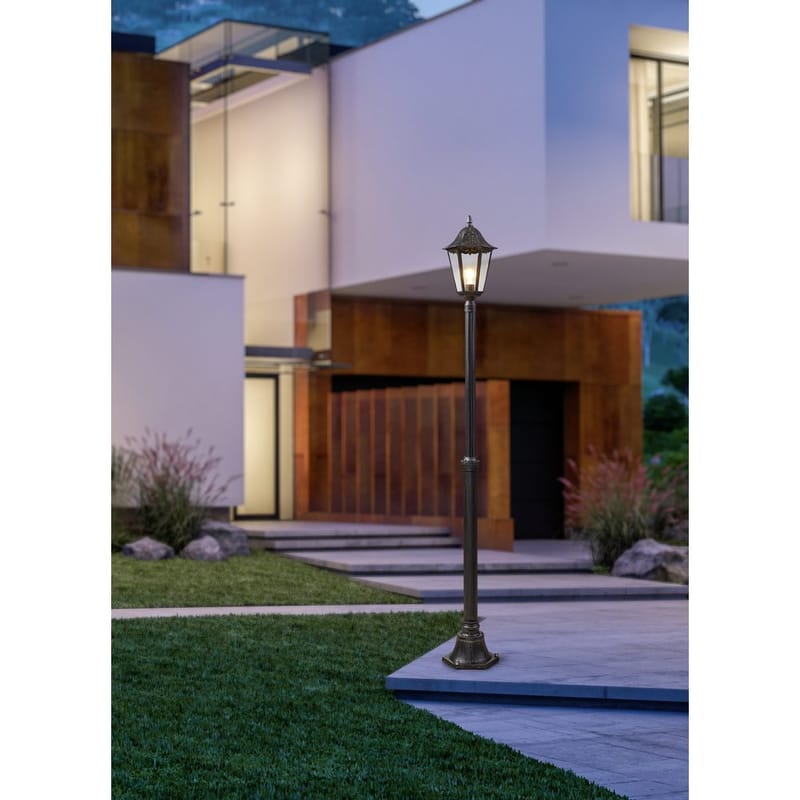 Trädgårdslykta Navedo - Svart/Silverpatina, 2000 mm - Belysning - Utomhusbelysning - Stolplyktor & grindlyktor