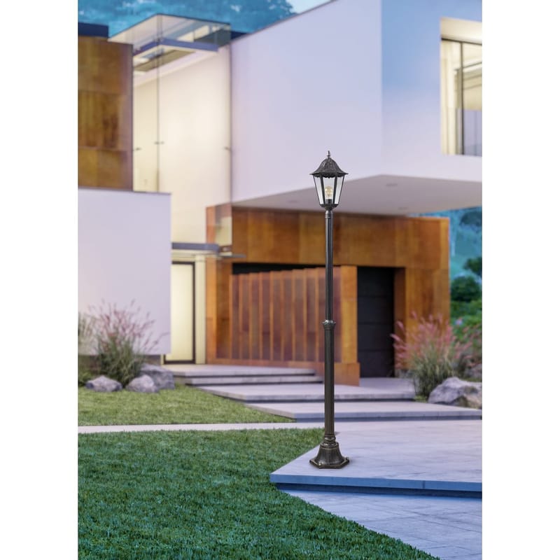 Trädgårdslykta Navedo - Svart/Silverpatina, 2000 mm - Belysning - Utomhusbelysning - Stolplyktor & grindlyktor