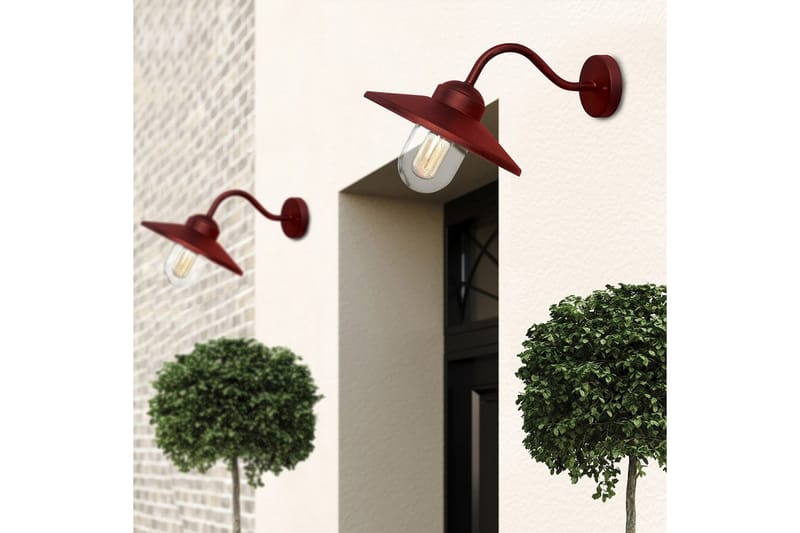 Utomhusvägglampa Elstead Lighting Klampenborg Oxidröd - Oxidröd - Belysning - Utomhusbelysning - Fasadbelysning