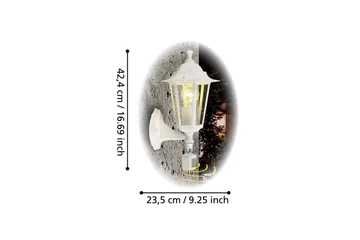 Vägglampa Eglo Laterna 5 Solcell med Sensor - Vit - Belysning - Utomhusbelysning - Stolplyktor & grindlyktor