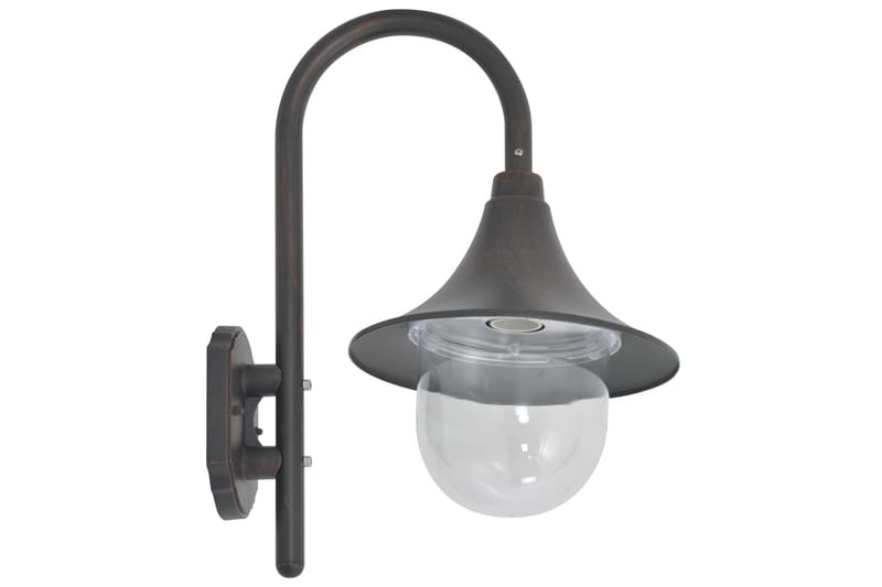Vägglampa för trädgård E27 42 cm aluminium brons - Brun - Fasadbelysning
