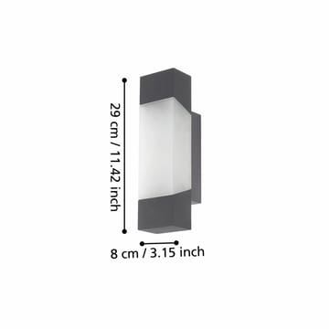 Vägglampa Gorzano - Antracit - Belysning - Utomhusbelysning - Fasadbelysning