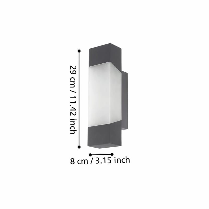 Vägglampa Gorzano - Antracit - Belysning - Utomhusbelysning - Fasadbelysning