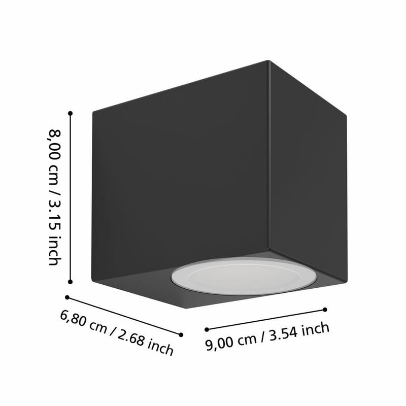 Vägglampa Jabaga - 7 cm - Belysning - Utomhusbelysning - Fasadbelysning