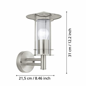 Vägglampa Lisio - 17,5 cm - Belysning - Utomhusbelysning - Fasadbelysning