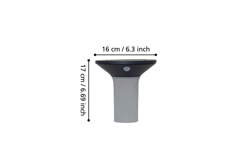 Vägglampa Utebelysning Eglo Corbezzola med Sensor - Antracit/Vit - Belysning - Utomhusbelysning - Solcellslampa & solcellsbelysning