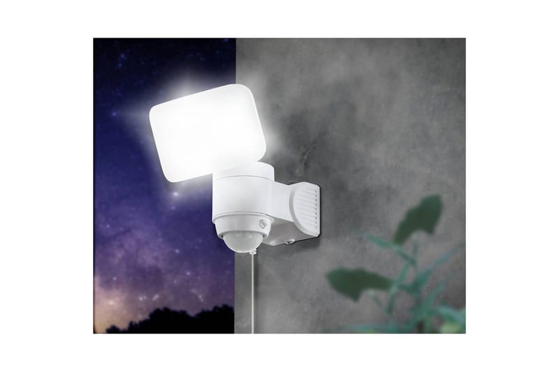 Väggstrålkastare Utebelysning Eglo Casabas med Sensor Vit - Vit - Belysning - Utomhusbelysning - Solcellslampa & solcellsbelysning