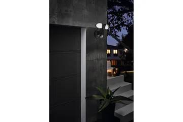 Väggstrålkastare Utebelysning Eglo Pagino med Sensor och 2 Lampor - Svart - Belysning - Utomhusbelysning - Spotlights utomhus
