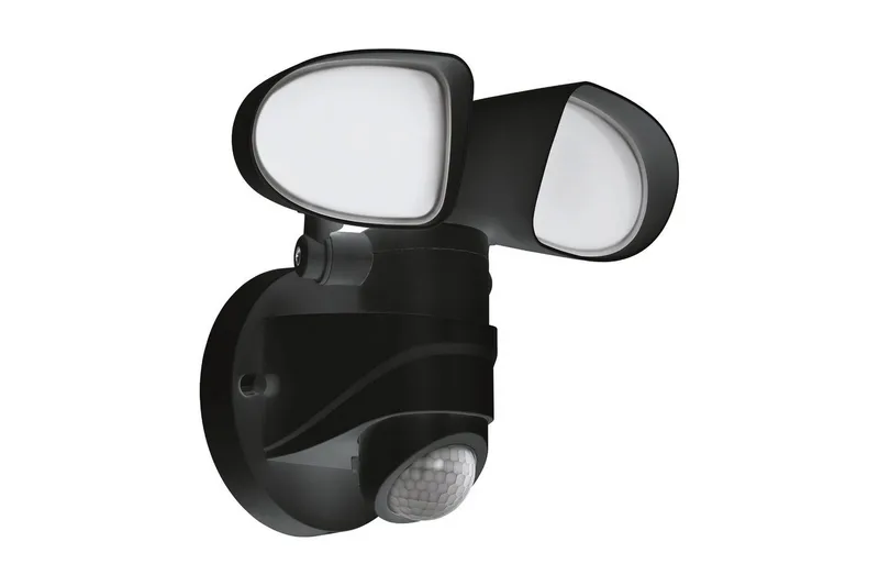 Väggstrålkastare Utebelysning Eglo Pagino med Sensor och 2 Lampor, Svart