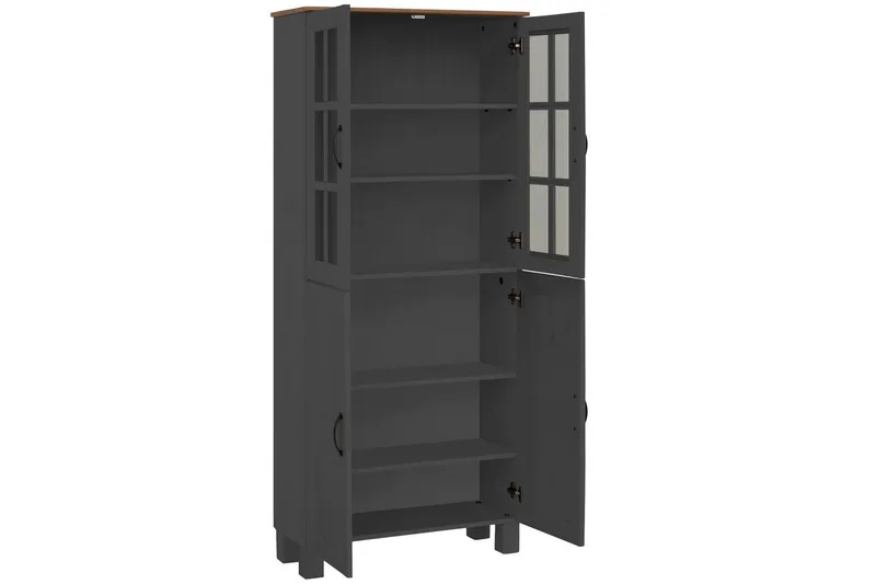 Alby Högskåp till Badrum 130x75x30 cm - Grå - Förvaring - Badrumsförvaring & tvättstuga inredning - Badrumsskåp