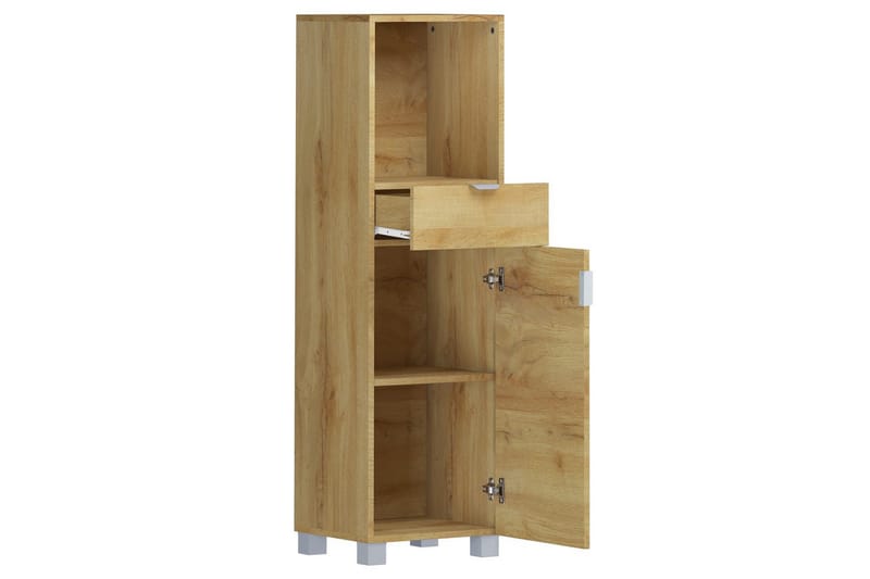 Atlas Högskåp till Badrum 129x38x36 cm - Natur - Förvaring - Badrumsförvaring & tvättstuga inredning - Badrumsskåp