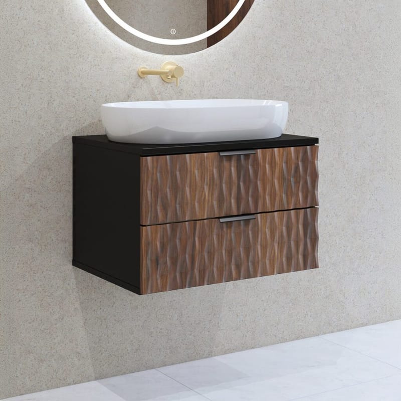 Badrumsmöbel Enzo med 2 Lådor Väggmonterad - 63 cm - Förvaring - Badrumsförvaring & tvättstuga inredning - Badrumsskåp