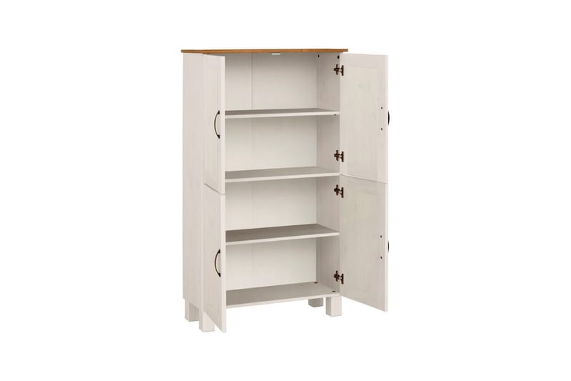Badrumsskåp Alby 75x30x130 cm, Vit/Honung - 75x30x130 cm, Vit/Honung - Förvaring - Badrumsförvaring & tvättstuga inredning - Badrumsskåp