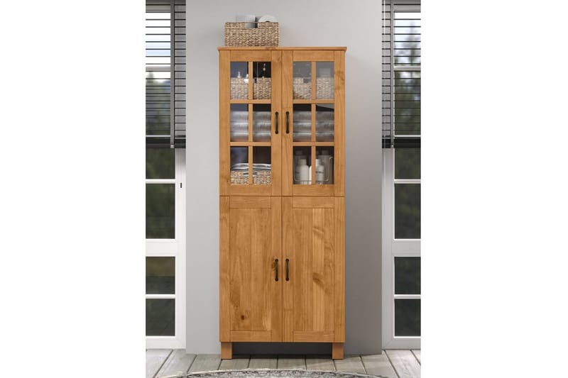 Badrumsskåp Alby 75x30x170 cm, Betsad/Vax - 75x30x170 cm, Betsad/Vax - Förvaring - Badrumsförvaring & tvättstuga inredning - Badrumsskåp