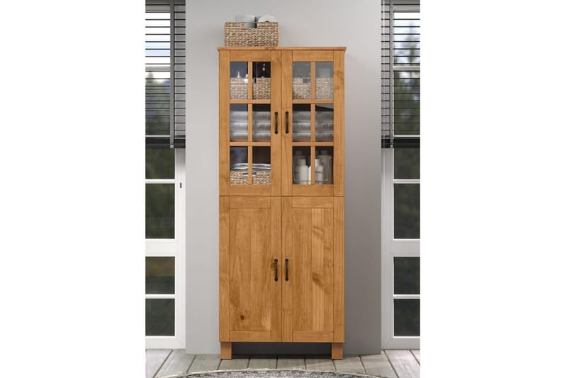 Badrumsskåp Alby 75x30x170 cm, Betsad/Vax - 75x30x170 cm, Betsad/Vax - Förvaring - Badrumsförvaring & tvättstuga inredning - Badrumsskåp