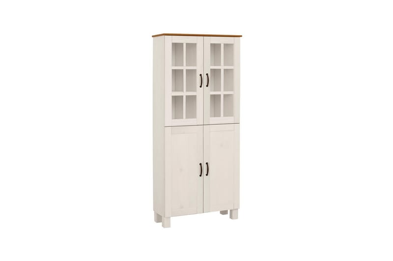 Badrumsskåp Alby 75x30x170 cm, Vit/Honung - 75x30x170 cm, Vit/Honung - Förvaring - Badrumsförvaring & tvättstuga inredning - Badrumsskåp