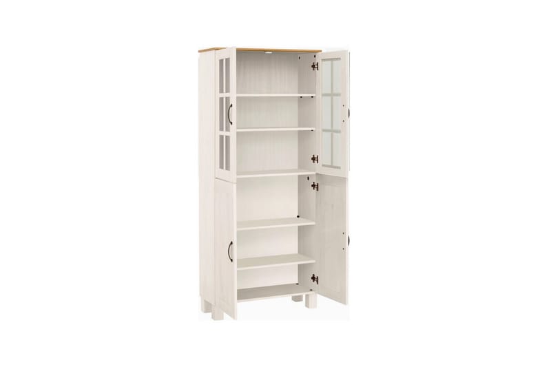 Badrumsskåp Alby 75x30x170 cm, Vit/Honung - 75x30x170 cm, Vit/Honung - Förvaring - Badrumsförvaring & tvättstuga inredning - Badrumsskåp