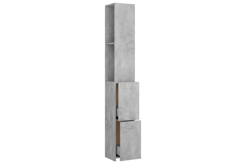 Badrumsskåp betonggrå 25x25x170 cm spånskiva - Grå - Badrumsskåp
