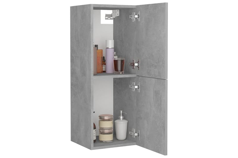 Badrumsskåp betonggrå 30x30x80 cm spånskiva - Grå - Förvaring - Badrumsförvaring & tvättstuga inredning - Badrumsskåp