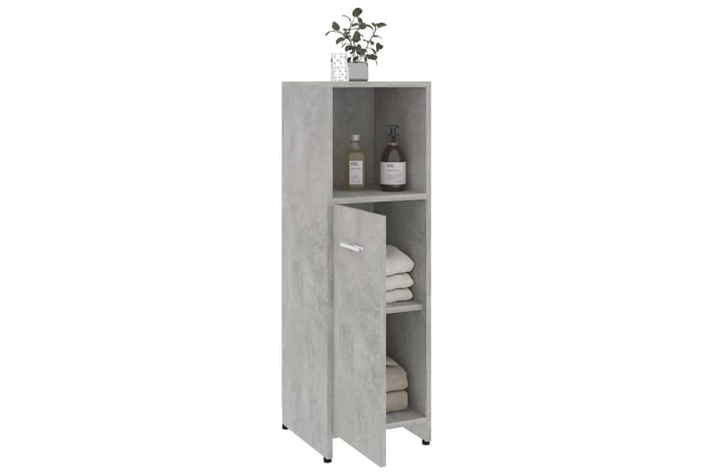 Badrumsskåp betonggrå 30x30x95 cm spånskiva - Grå - Förvaring - Badrumsförvaring & tvättstuga inredning - Badrumsskåp