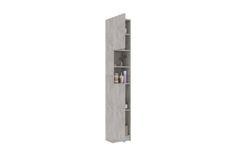 Badrumsskåp betonggrå 32x25,5x190 cm spånskiva - Grå - Förvaring - Badrumsförvaring & tvättstuga inredning - Badrumsskåp