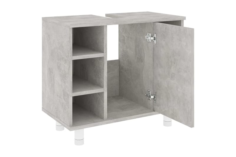Badrumsskåp betonggrå 60x32x53,5 cm spånskiva - Grå - Förvaring - Badrumsförvaring & tvättstuga inredning - Badrumsskåp