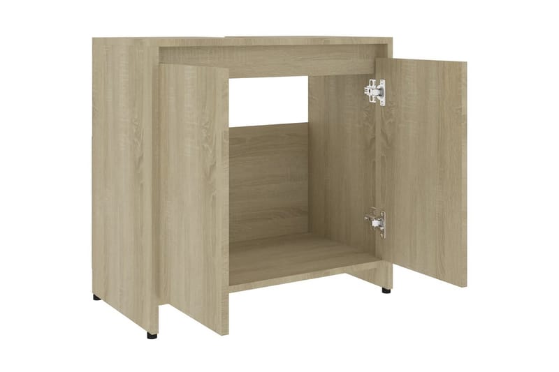 Badrumsskåp sonoma-ek 60x33x61 cm spånskiva - Brun - Förvaring - Badrumsförvaring & tvättstuga inredning - Badrumsskåp